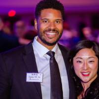 Selma Tucker with guest at Enrichment